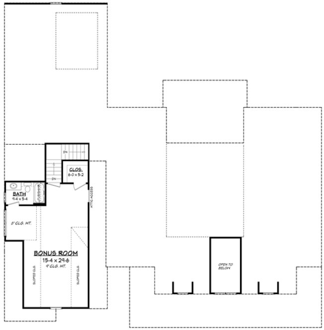 Attic Plan for House Plan #306292