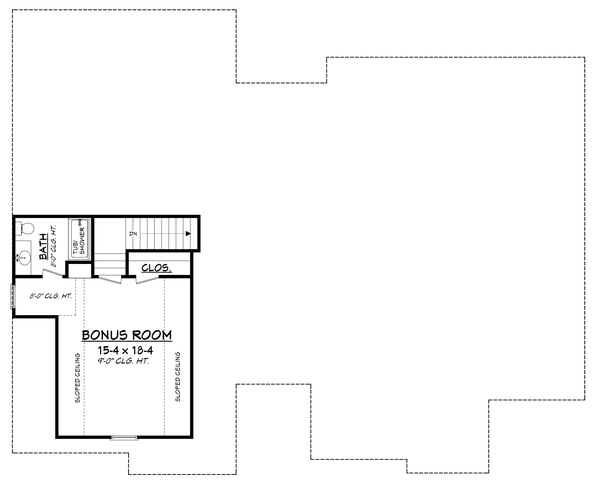 Attic Plan for House Plan #303702