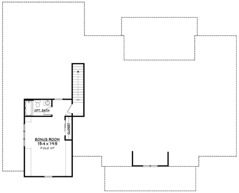 Attic Plan for House Plan #302472