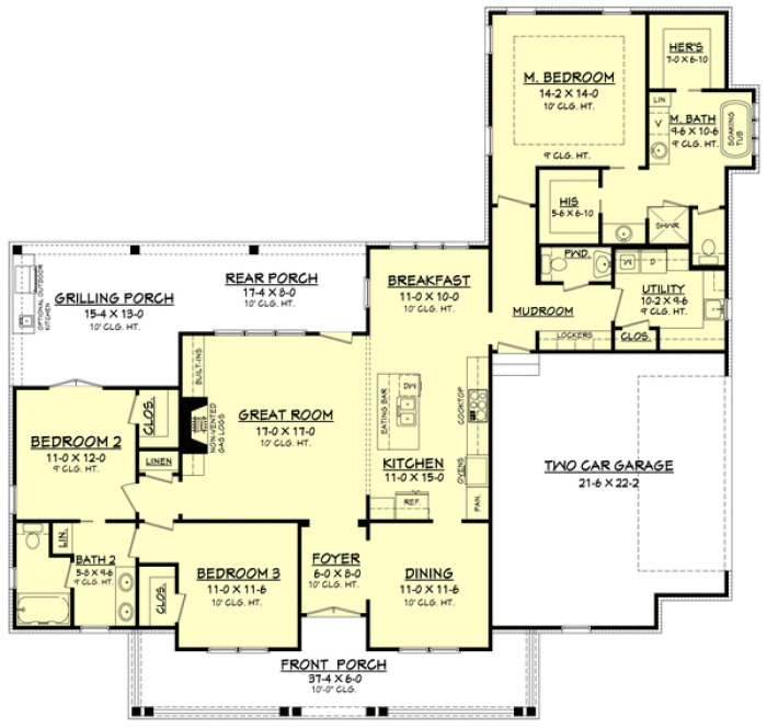 Main Floor Plan for House Plan #303991