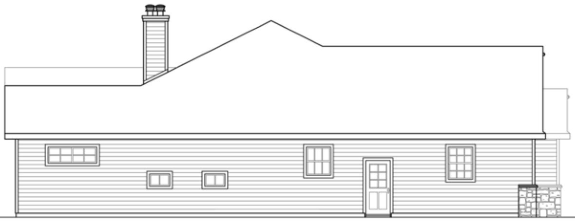 Left Elevation for House Plan #345242