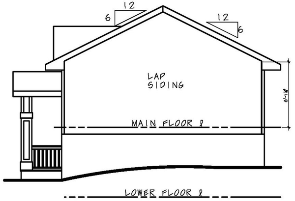 Right Elevation for House Plan #150511