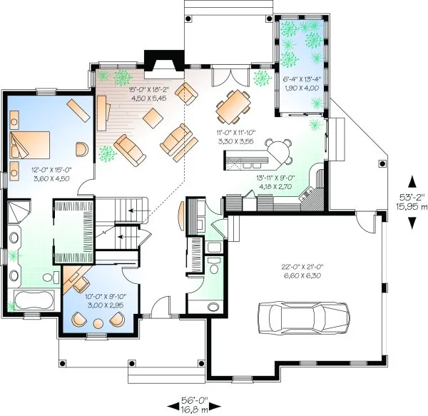 Main Floor Plan for House Plan #141162