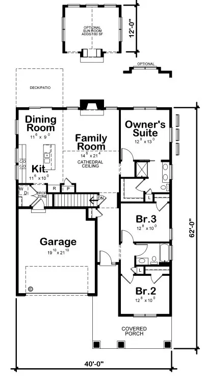 Main Floor Plan for House Plan #151151