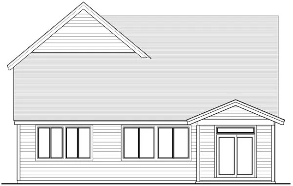 Rear Elevation for House Plan #856252