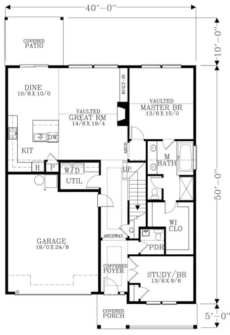Main Floor Plan for House Plan #856252
