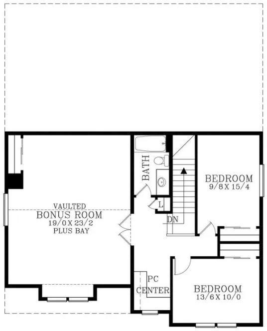 Second Floor Plan for House Plan #856252