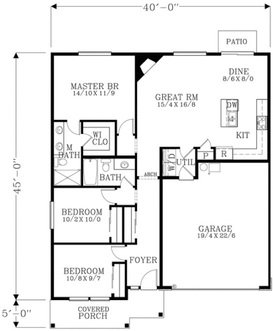 Main Floor Plan for House Plan #857921