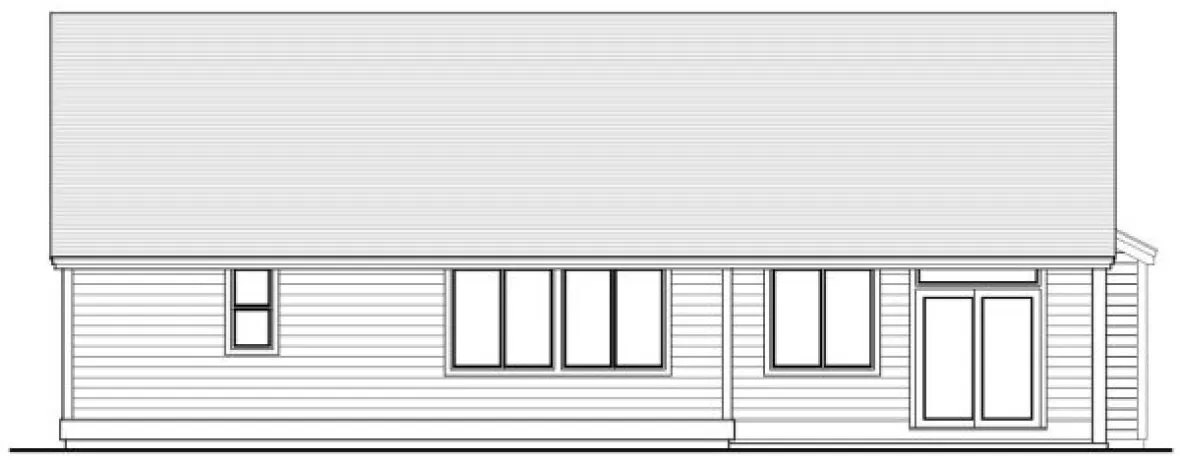 Rear Elevation for House Plan #856281