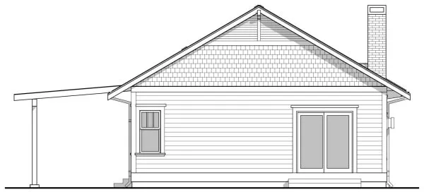 Left Elevation for House Plan #592111
