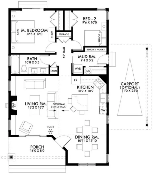 Main Floor Plan for House Plan #592111