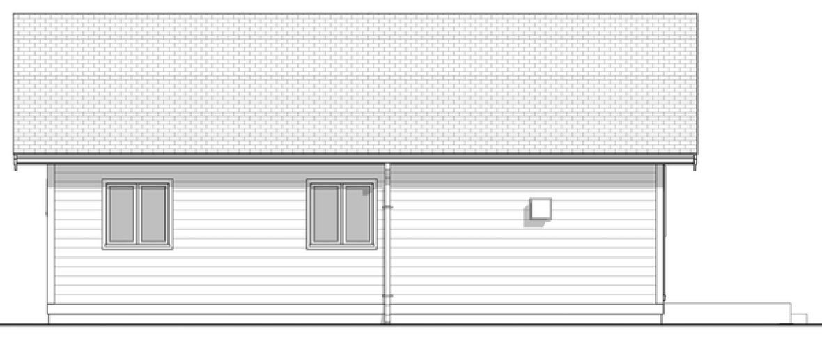 Left Elevation for House Plan #597690