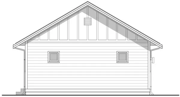 Rear Elevation for House Plan #597690