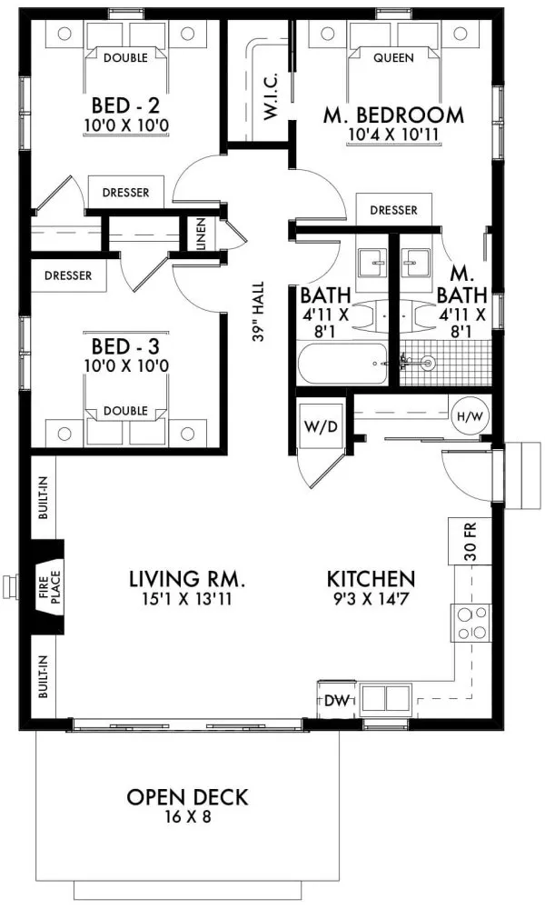 Main Floor Plan for House Plan #597690