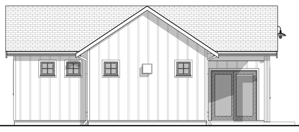 Left Elevation for House Plan #593401