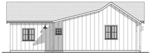 Rear Elevation for House Plan #593401