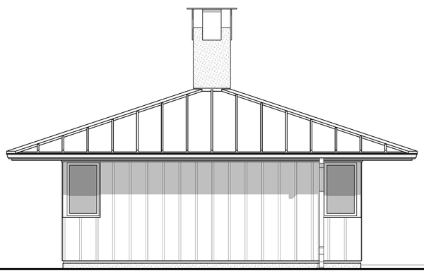 Left Elevation for House Plan #596750