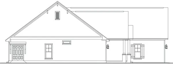 Left Elevation for House Plan #304002