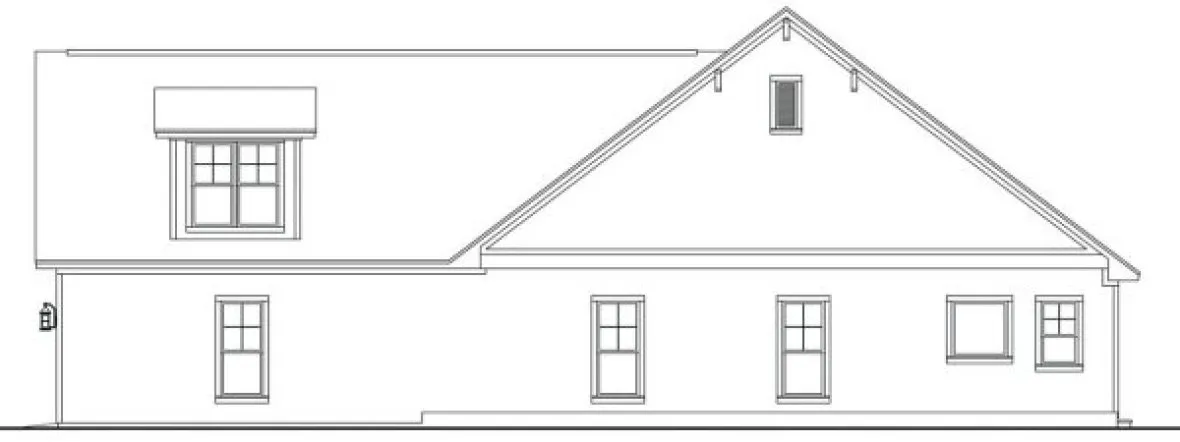 Right Elevation for House Plan #304002