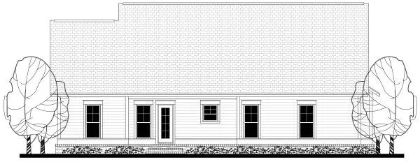 Rear Elevation for House Plan #307561