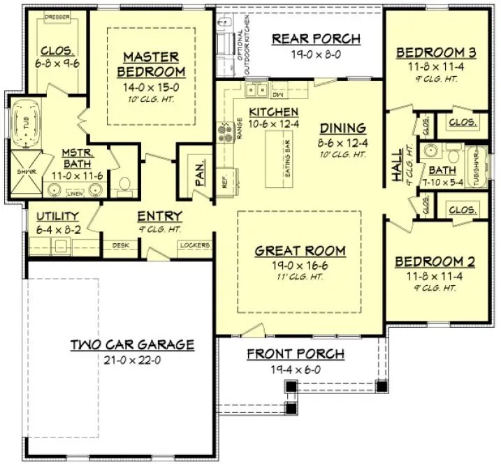 Main Floor Plan for House Plan #307561