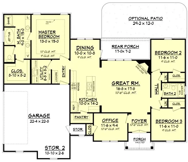 Main Floor Plan for House Plan #309671