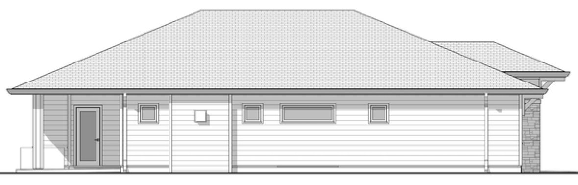 Left Elevation for House Plan #596032