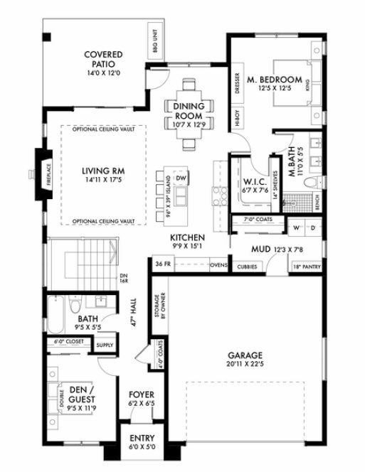 Basement Plan for House Plan #597032
