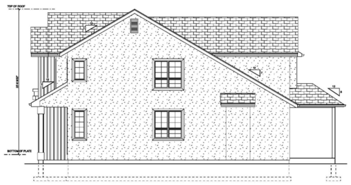 Right Elevation for House Plan #202060