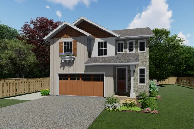 Full Rendering for House Plan #202060