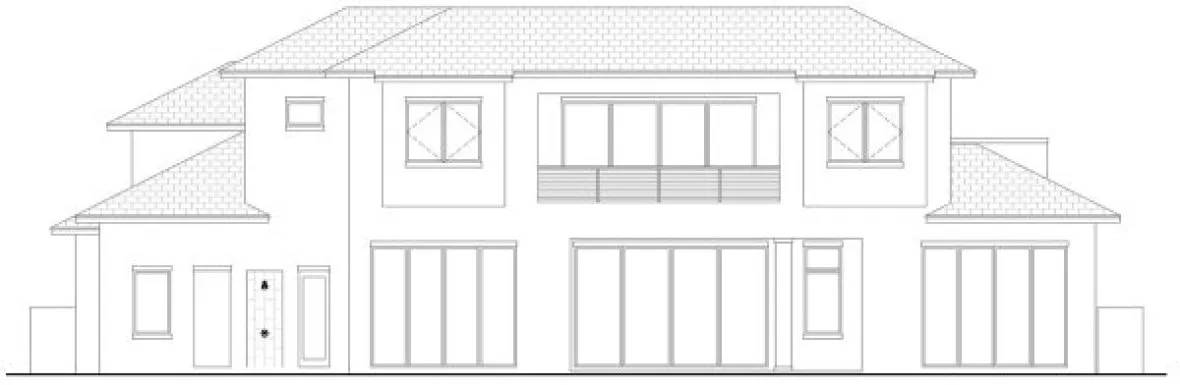 Rear Elevation for House Plan #777934