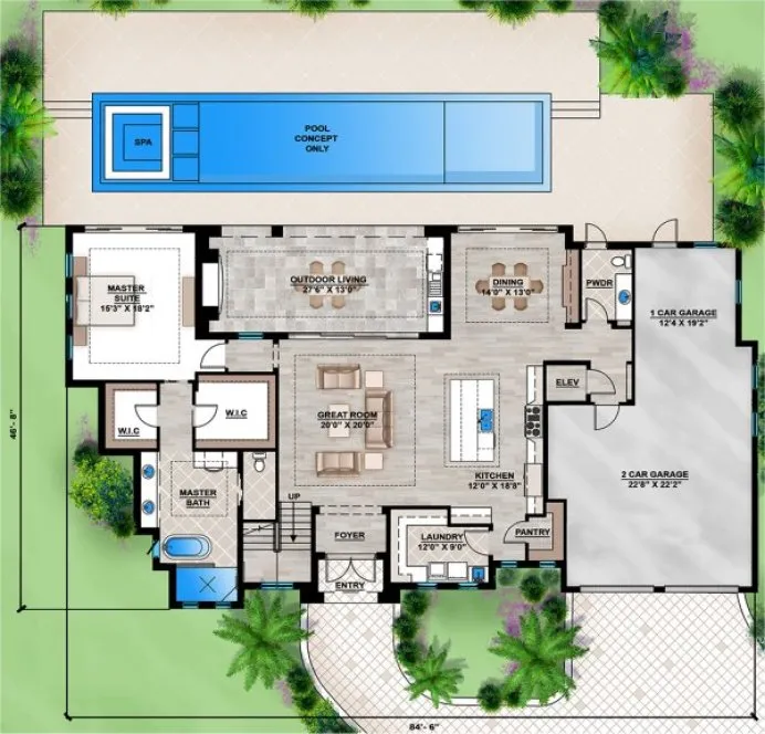 Main Floor Plan for House Plan #777934