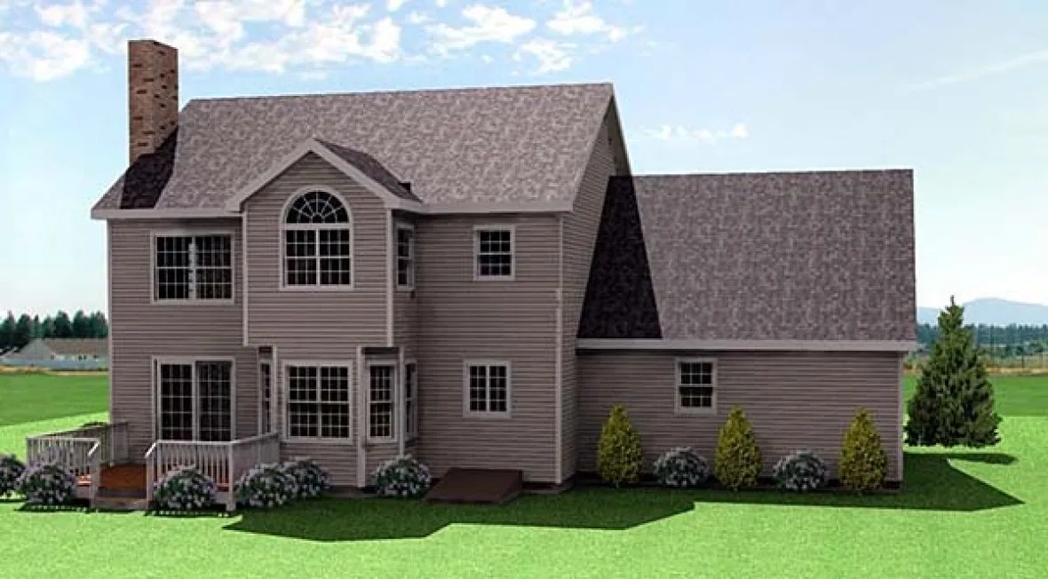 Rear Elevation for House Plan #735391