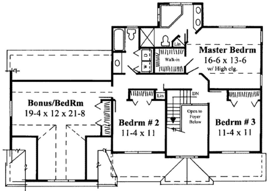 Second Floor Plan for House Plan #735391