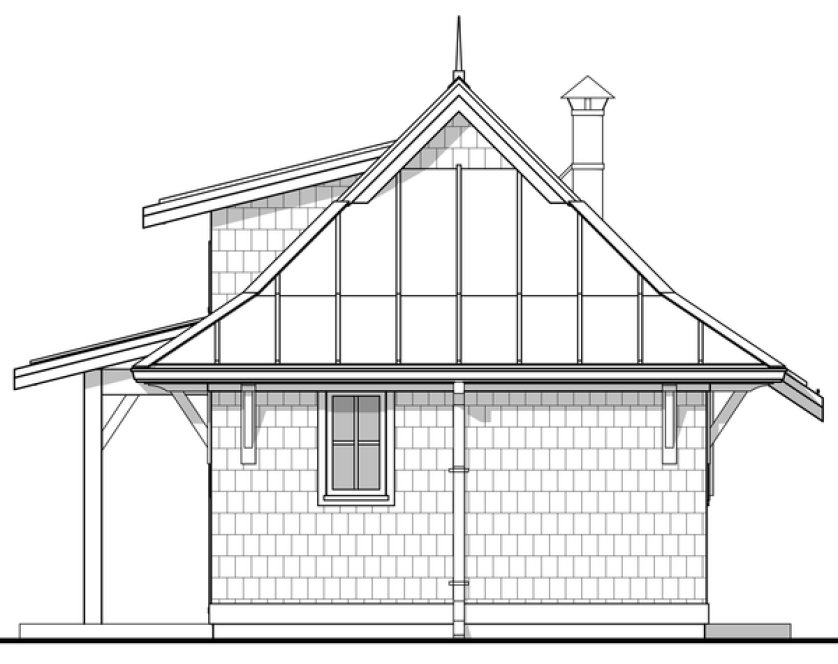 Right Elevation for House Plan #590030