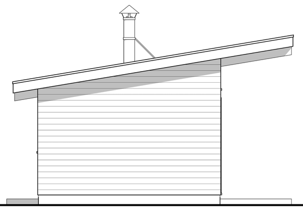 Left Elevation for House Plan #590031