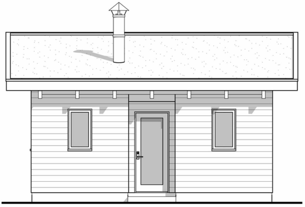 Rear Elevation for House Plan #590031
