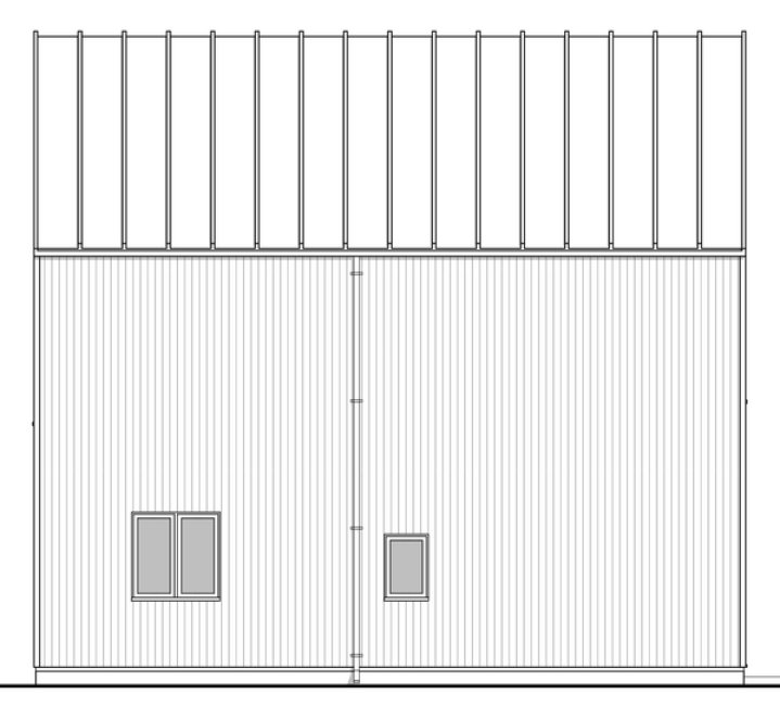 Left Elevation for House Plan #593980