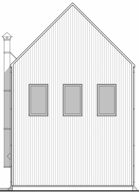 Rear Elevation for House Plan #593980