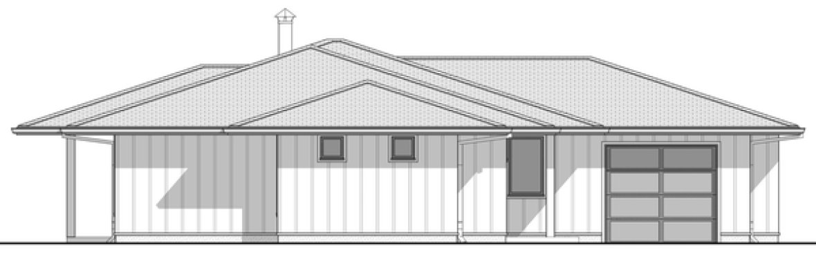 Left Elevation for House Plan #597351