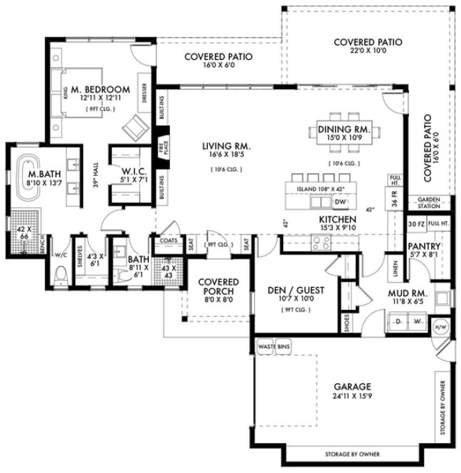 Main Floor Plan for House Plan #597351