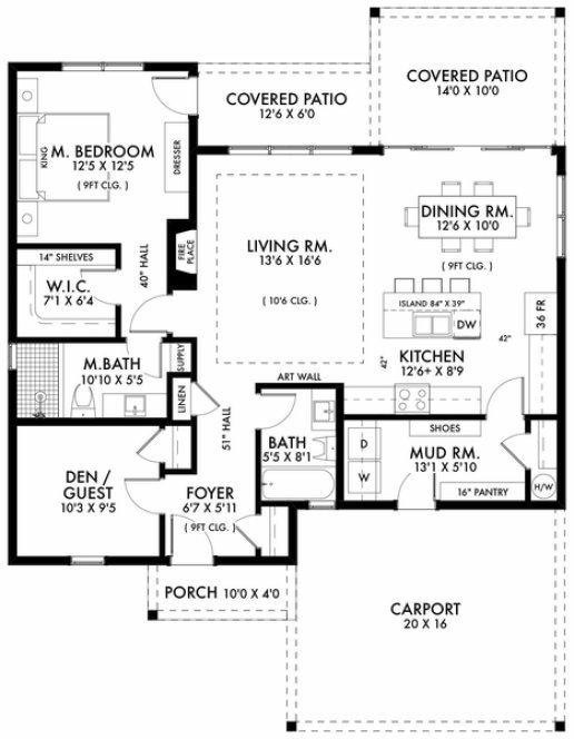 Main Floor Plan for House Plan #594021