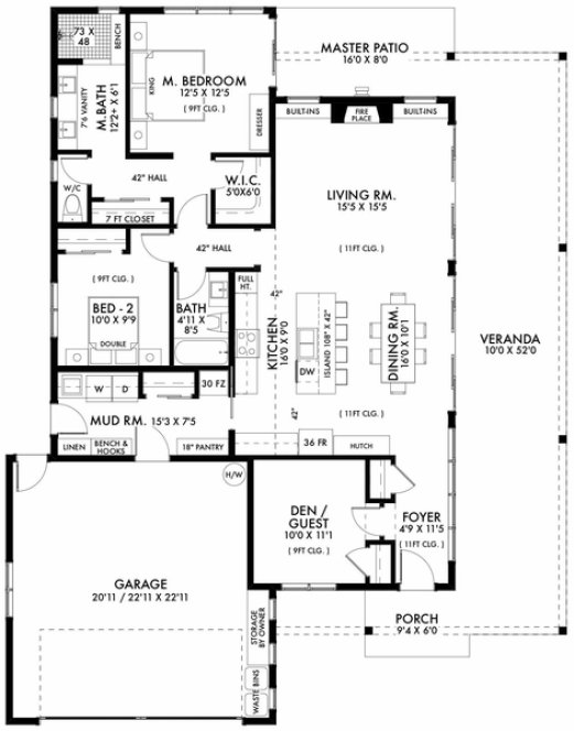 Main Floor Plan for House Plan #593451