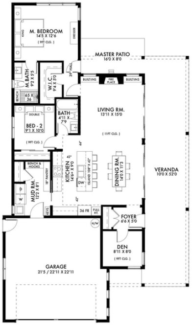 Main Floor Plan for House Plan #599331