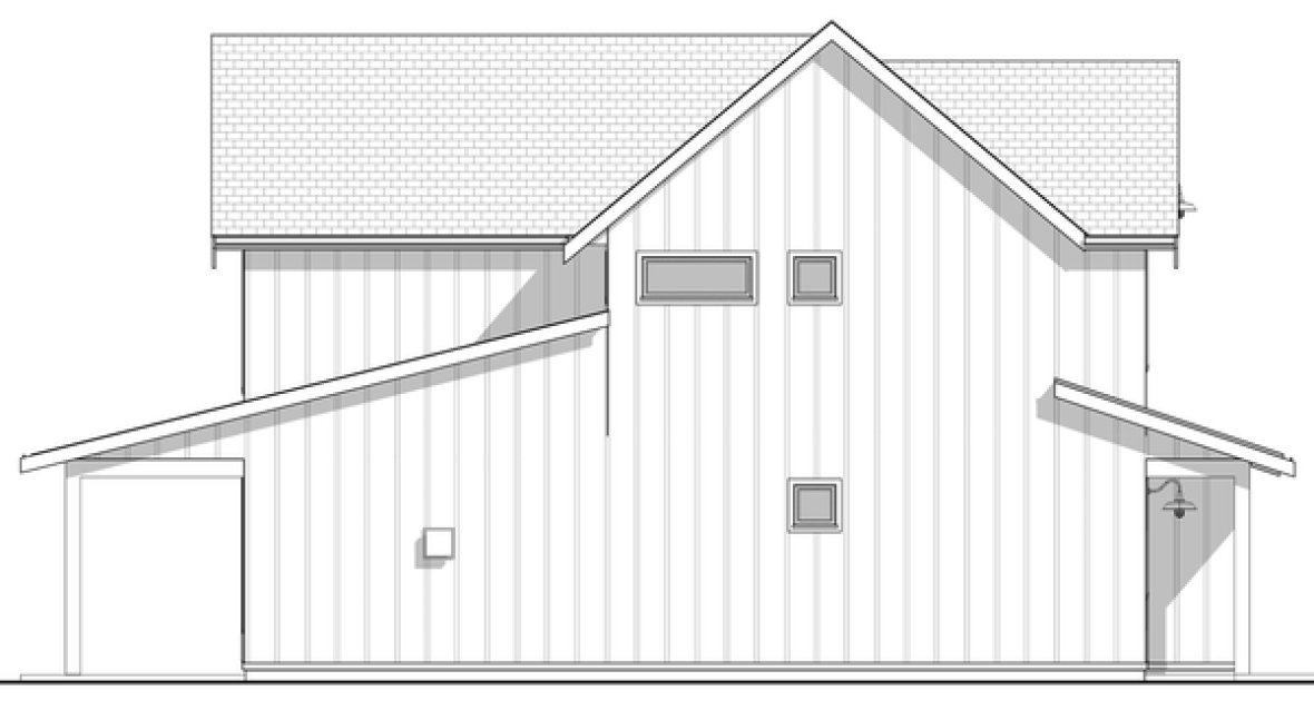 Left Elevation for House Plan #591242