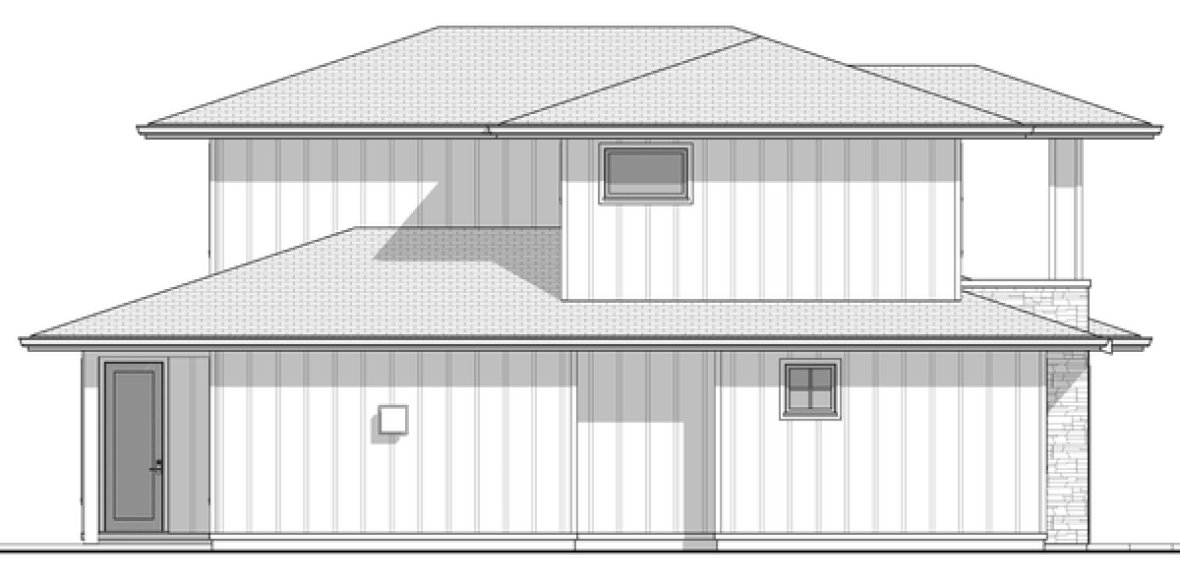 Left Elevation for House Plan #590591