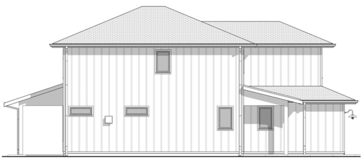 Left Elevation for House Plan #597171