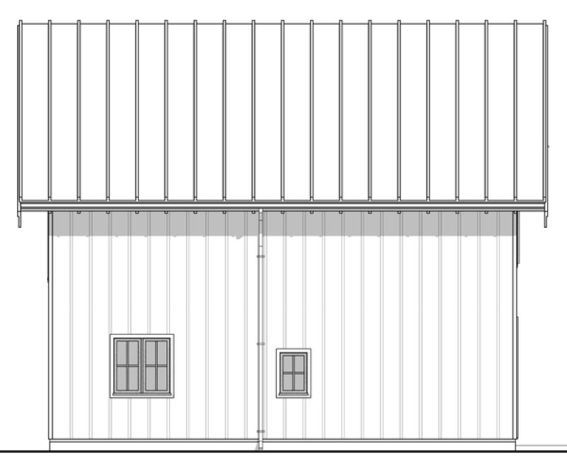 Left Elevation for House Plan #593981