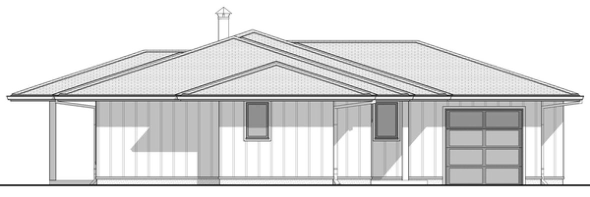 Left Elevation for House Plan #598921