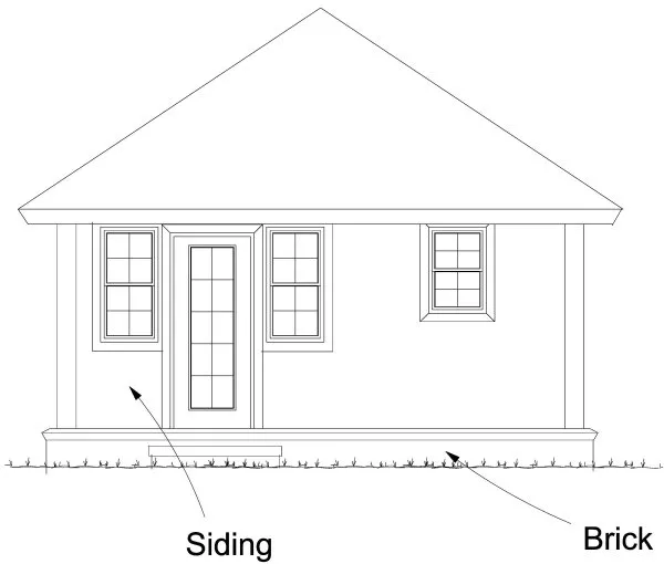 Rear Elevation for House Plan #242140